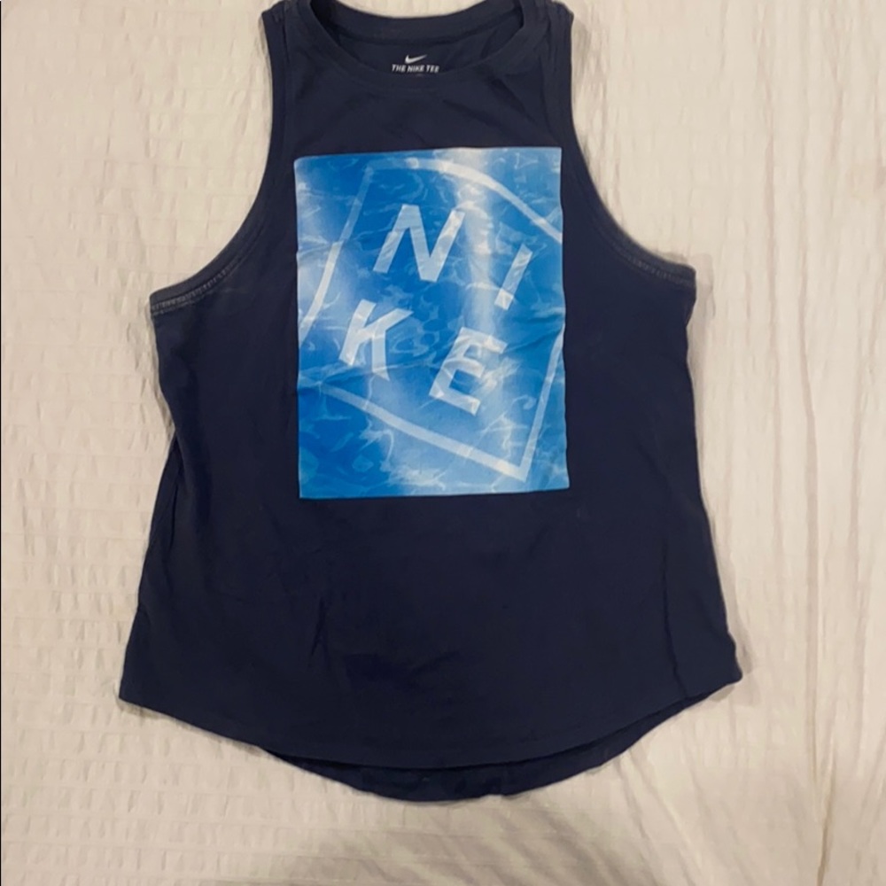 Navy blue Nike tank top
